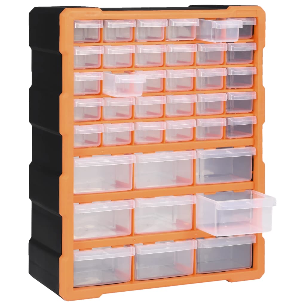 Organiser Met 38X6X47 Cm 39 lades Oranje en zwart