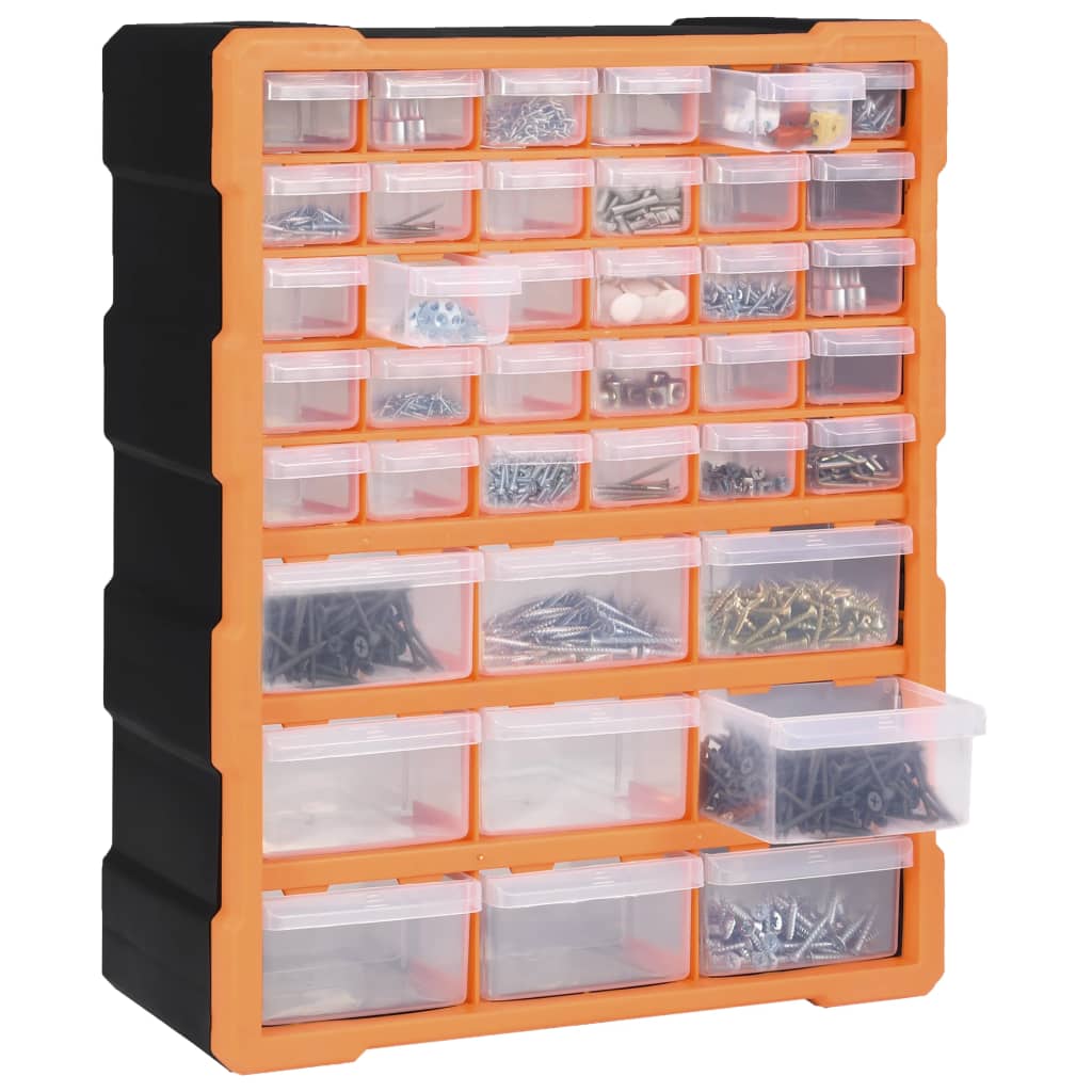 Organiser Met 38X6X47 Cm 39 lades Oranje en zwart