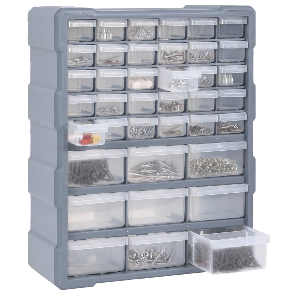 Organiser Met 38X6X47 Cm 39 lades Grijs