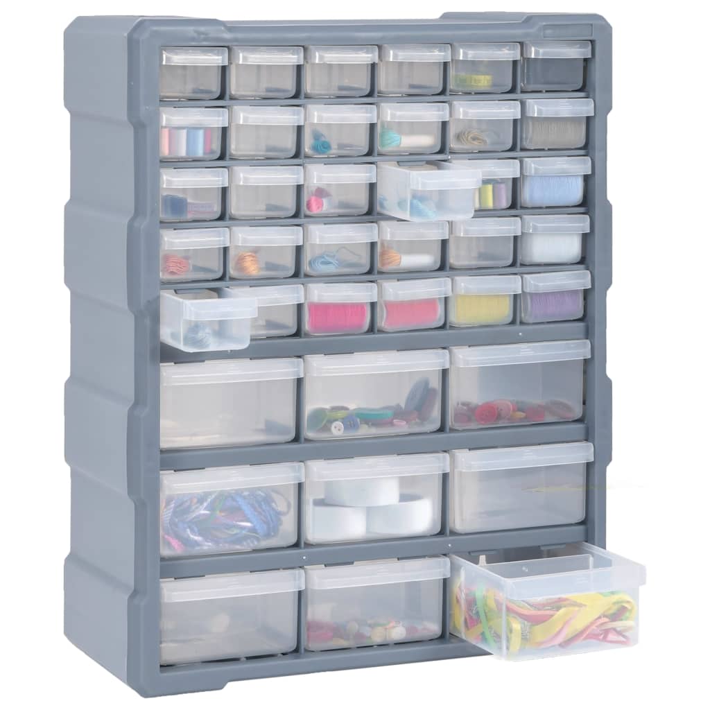 Organiser Met 38X6X47 Cm 39 lades Grijs