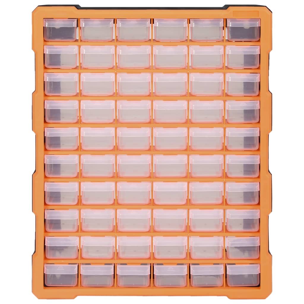 Organiser Met 38X6X47,5 Cm 60 lades Oranje en zwart