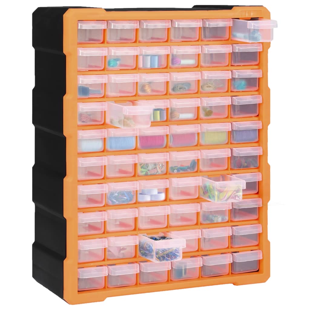 Organiser Met 38X6X47,5 Cm 60 lades Oranje en zwart