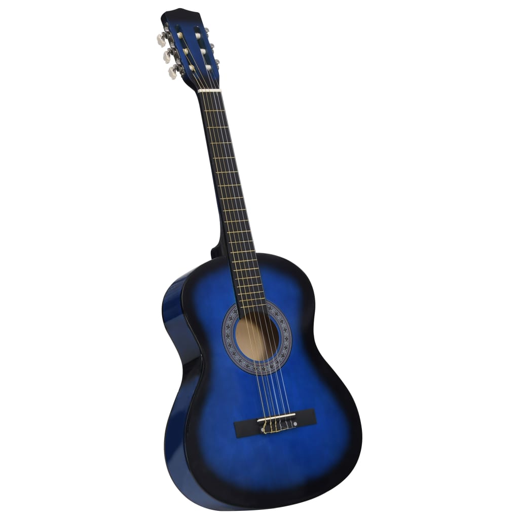 Gitaar klassiek beginner met tas 3/4 36&quot; blauw