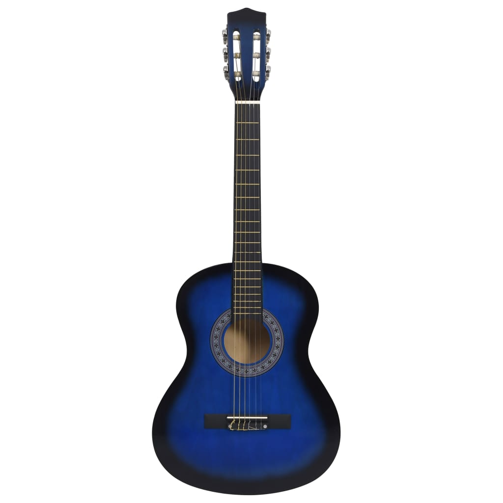 Gitaar klassiek beginner met tas 3/4 36&quot; blauw