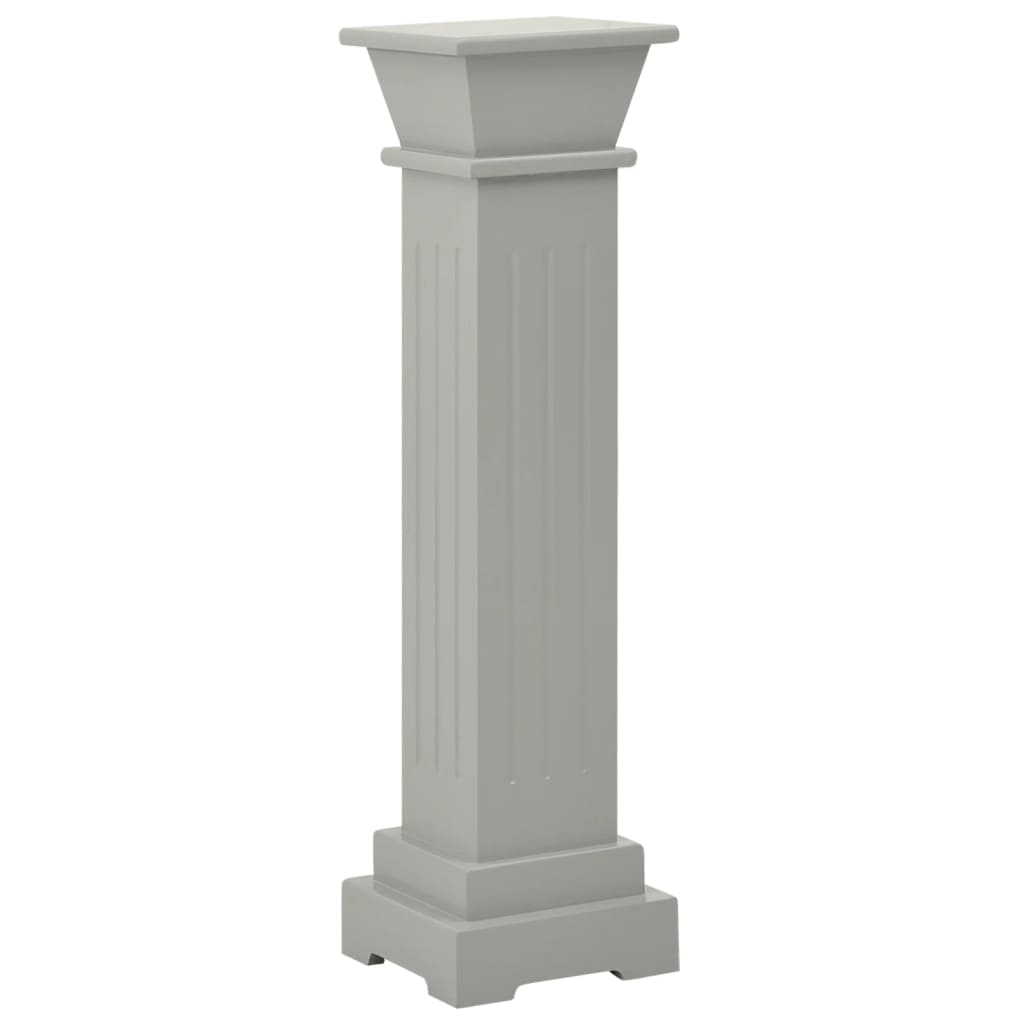 Plantenstandaard klassieke zuil vierkant 17x17x66 cm MDF grijs