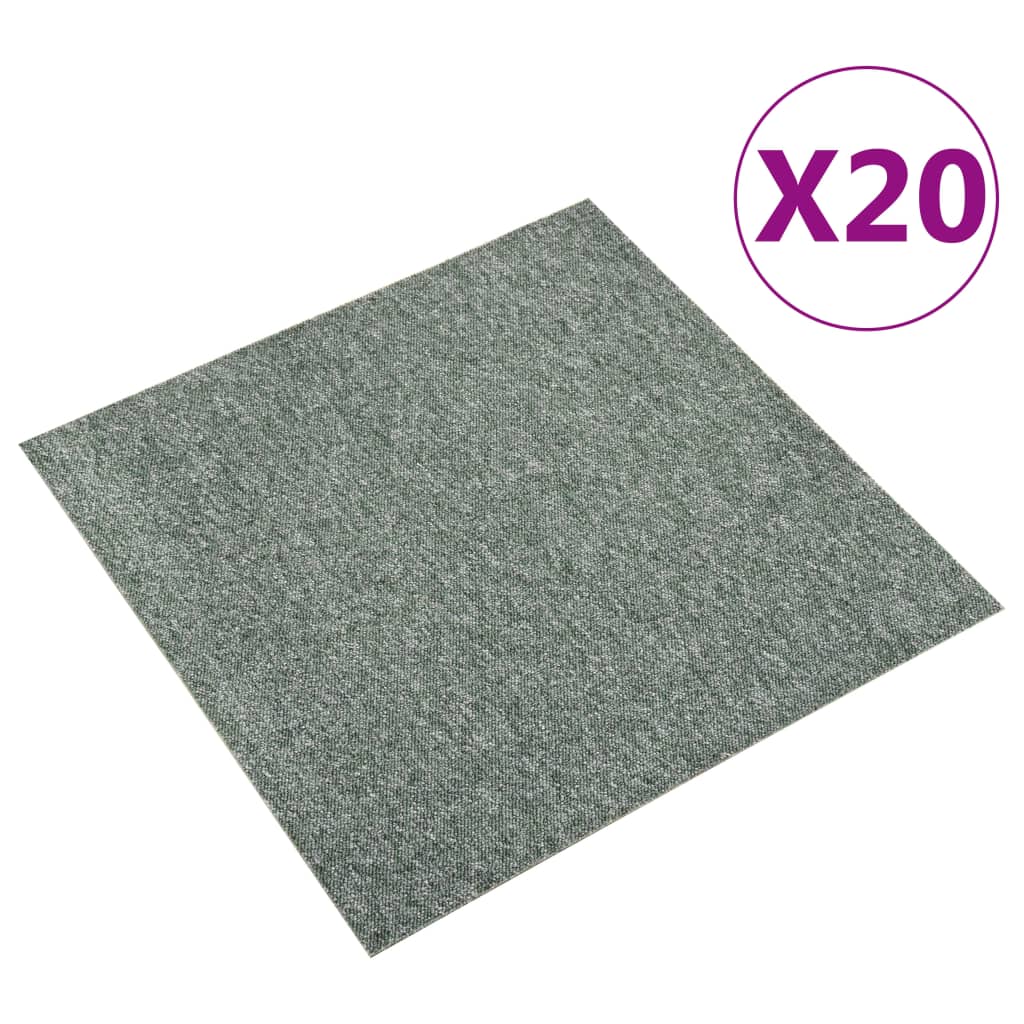 Tapijttegels 20 st 5 m² 50x50 cm groen