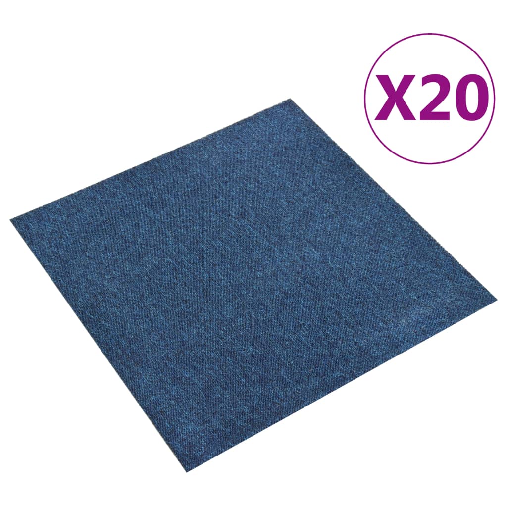Tapijttegels 20 st 5 m² 50x50 cm donkerblauw