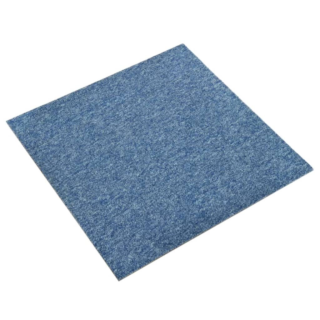 Tapijttegels 20 st 5 m² 50x50 cm blauw