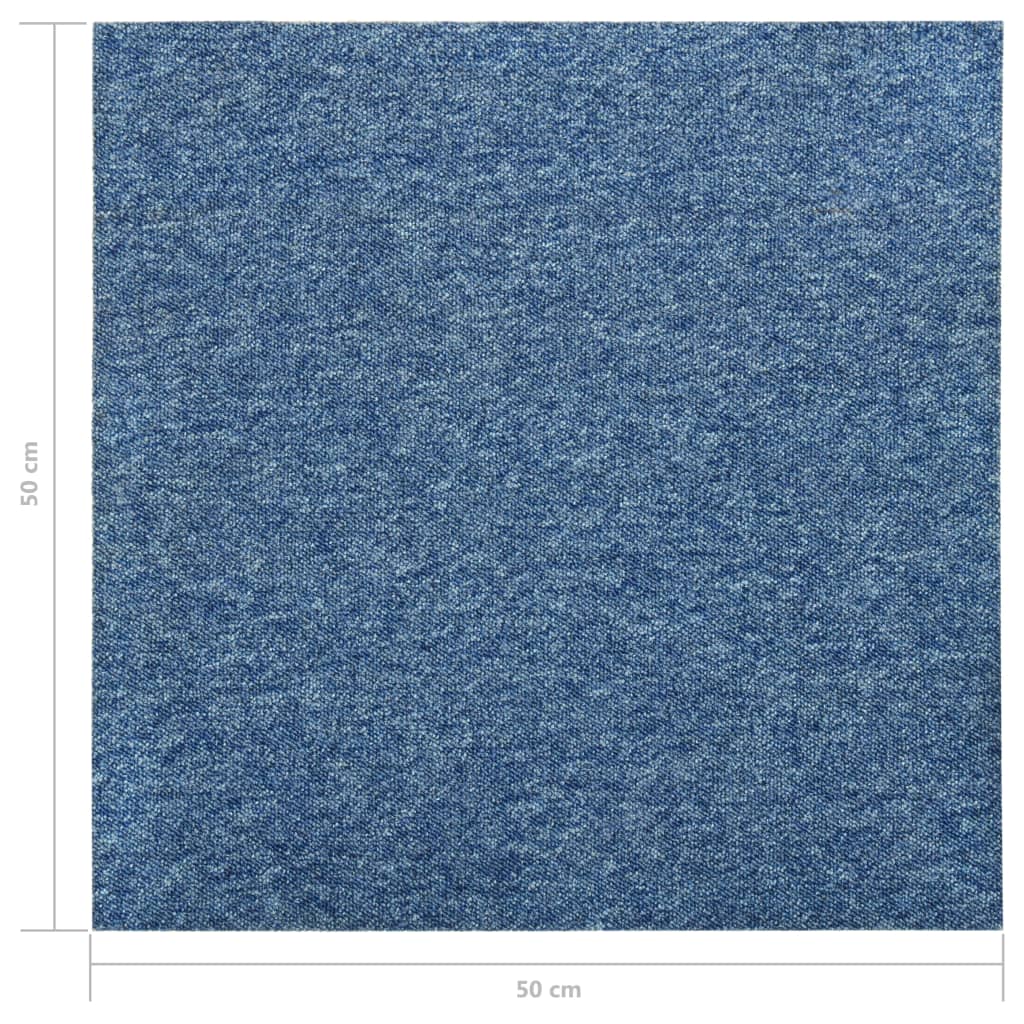 Tapijttegels 20 st 5 m² 50x50 cm blauw