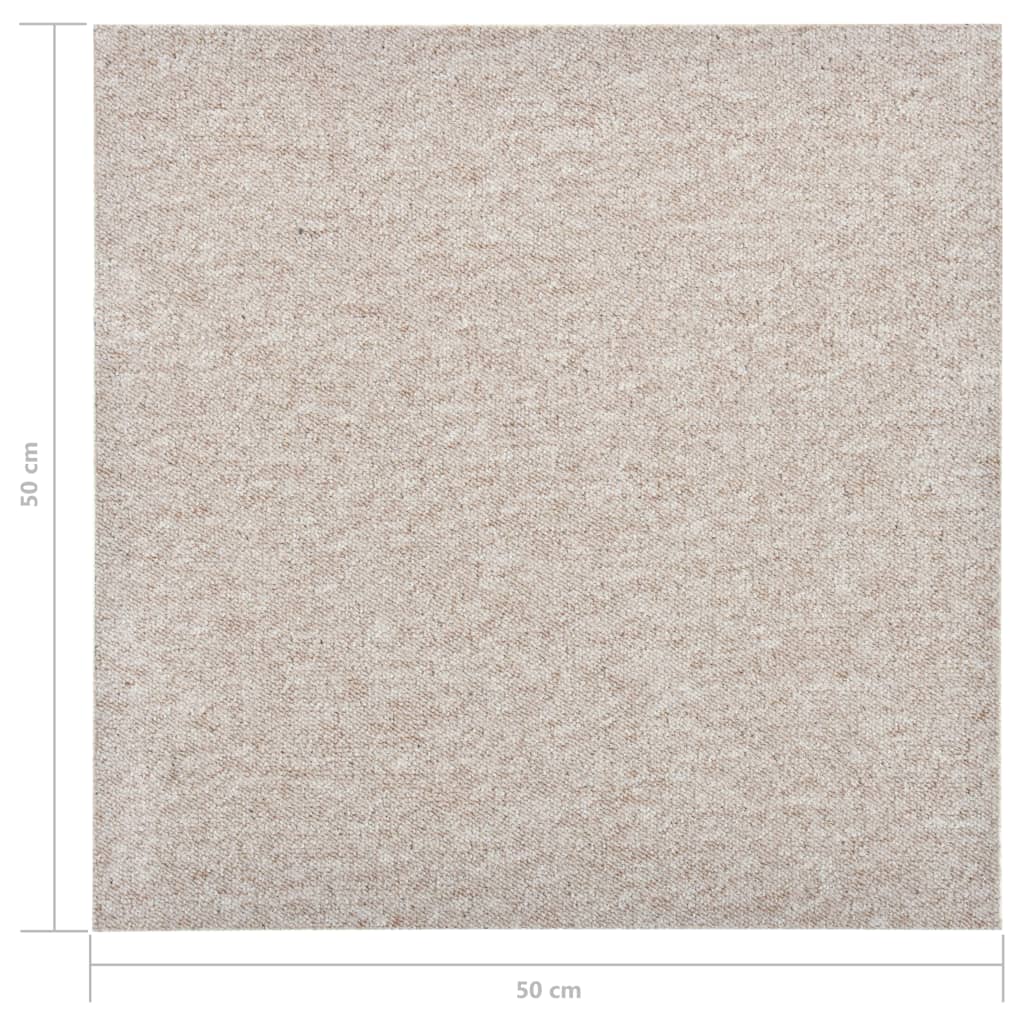 Tapijttegels 20 st 5 m² 50x50 cm lichtbeige