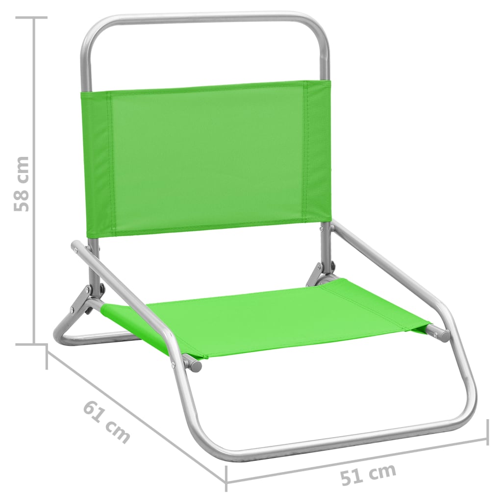 Strandstoelen Inklapbaar Stof Groen