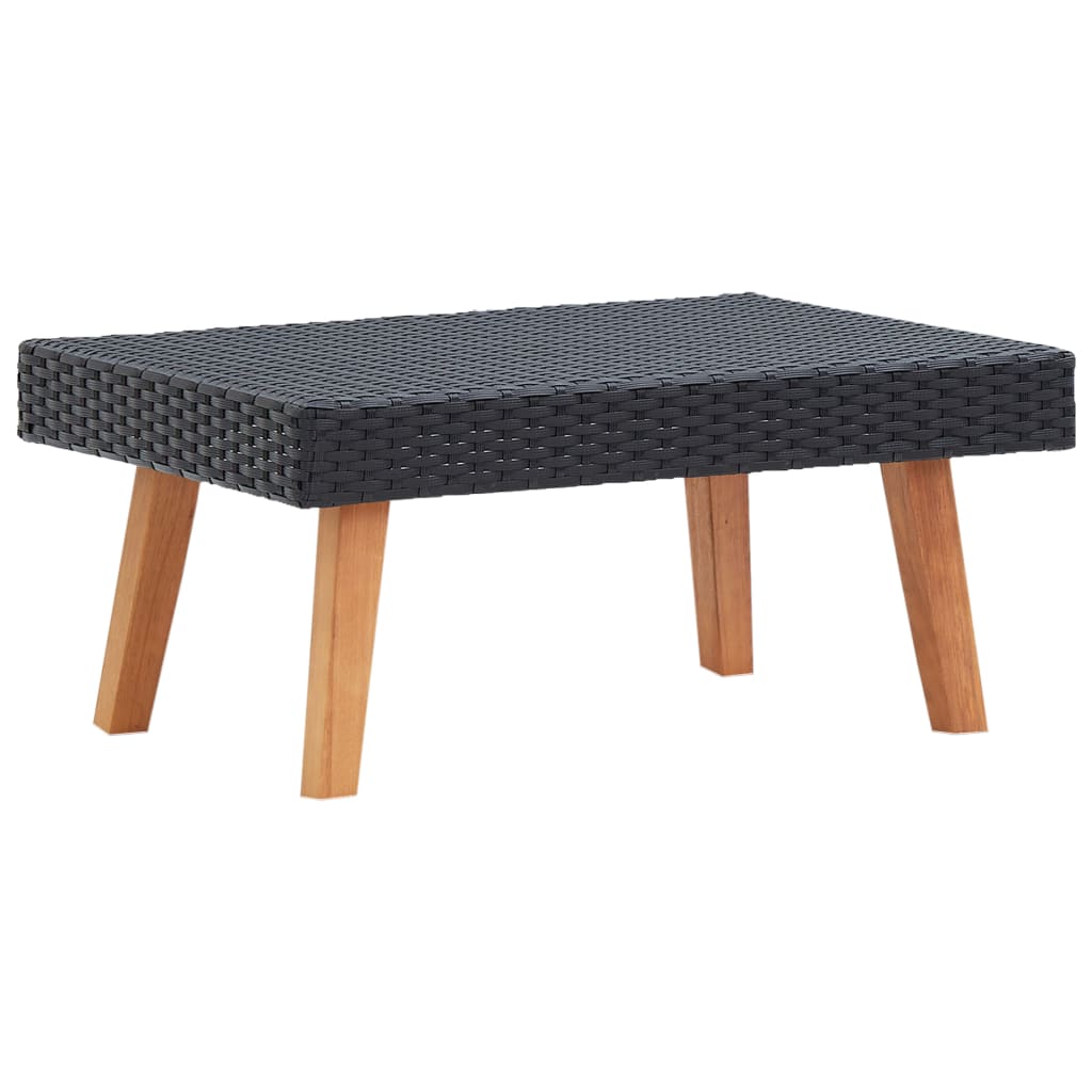 Tuintafel Poly Rattan Zwart 1