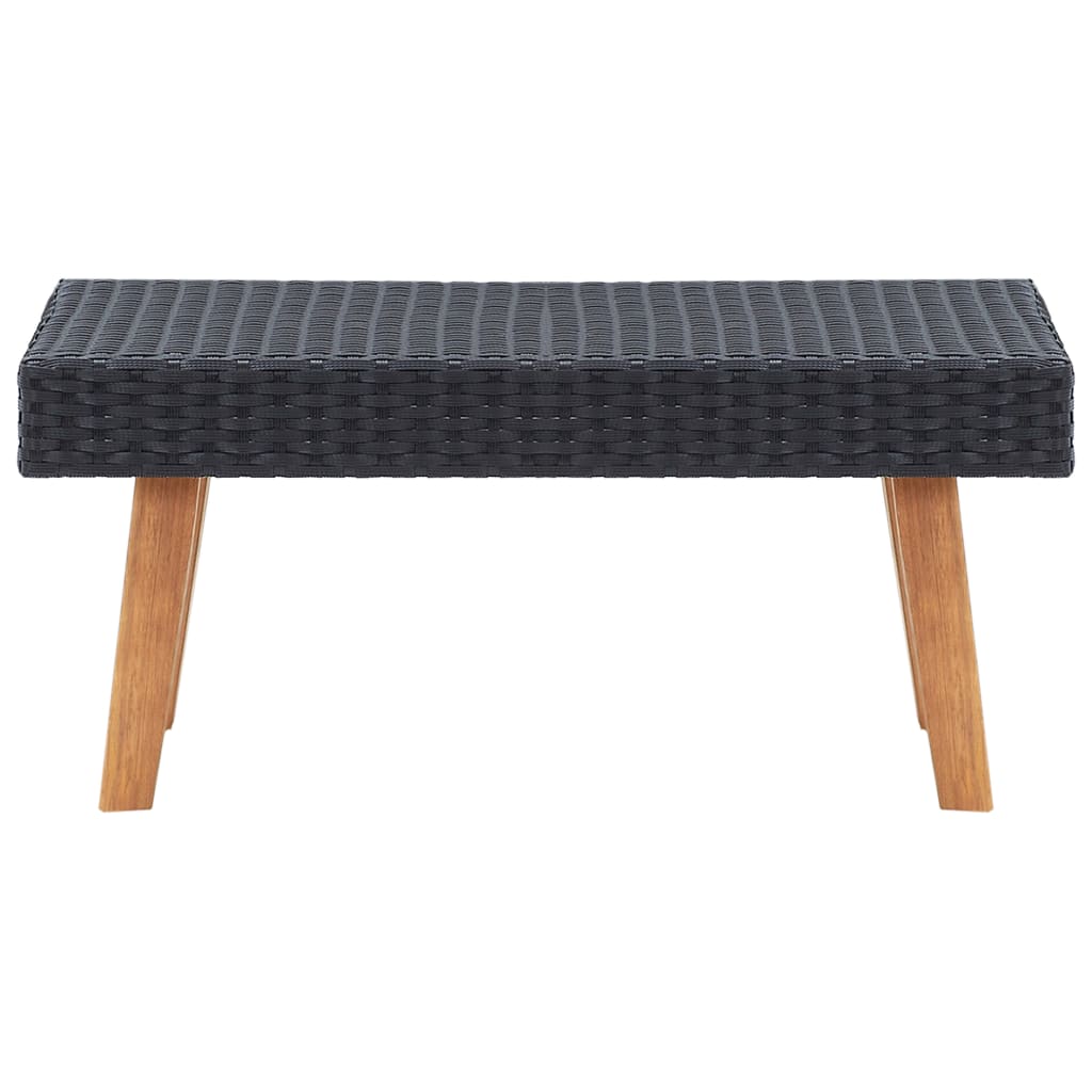 Tuintafel Poly Rattan Zwart 1