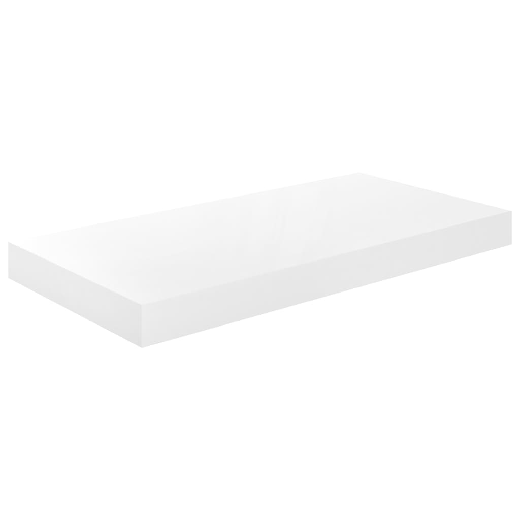 Wandschappen Zwevend 4 St 50X23X3,8 Cm Mdf Hoogglans Wit 50 x 23 x 3.8 cm