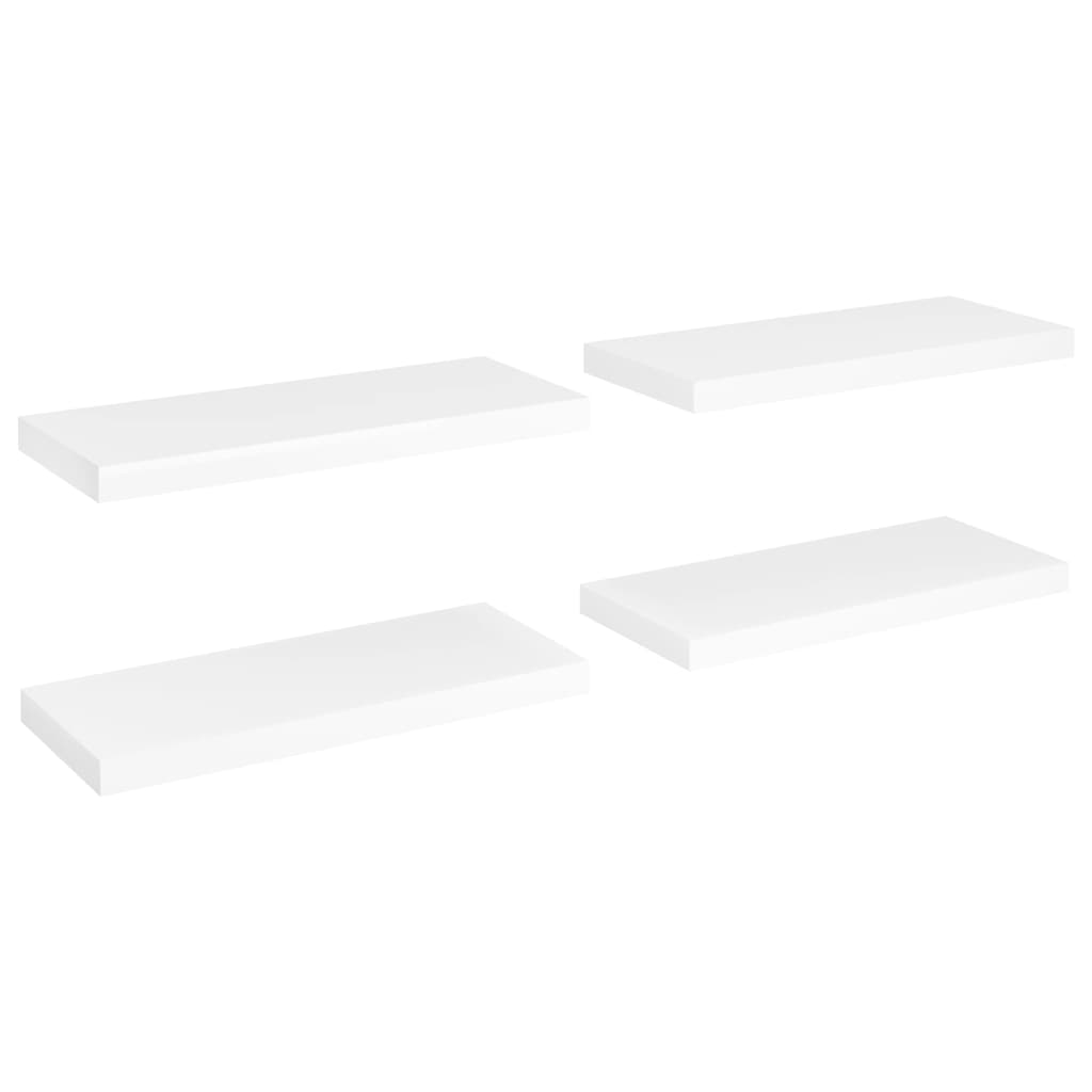 Wandschappen Zwevend 4 St 60X23,5X3,8 Cm Mdf Wit 60 x 23.5 x 3.8 cm