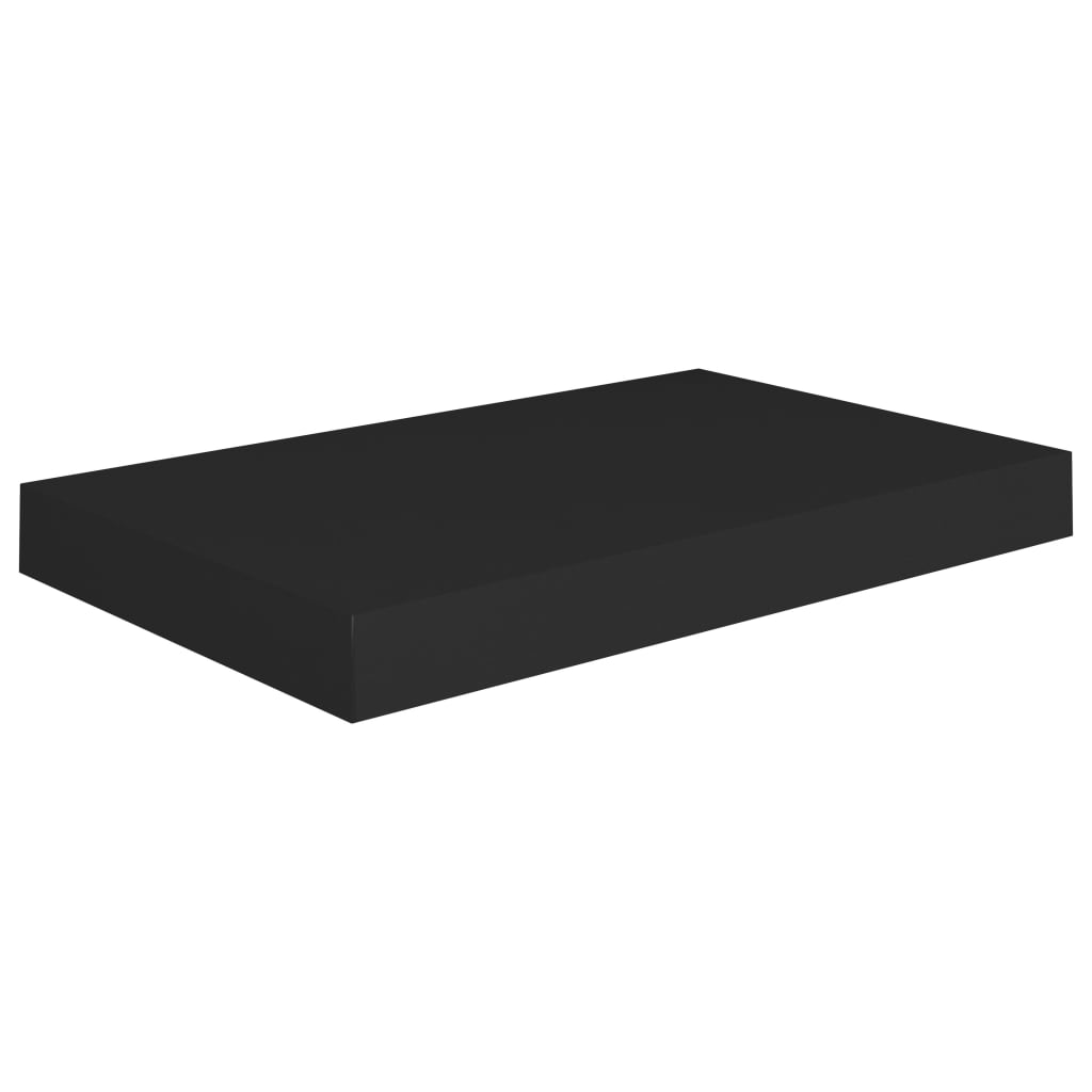 Wandschappen Zwevend 4 St 40X23X3,8 Cm Mdf Zwart 40 x 23 x 3.8 cm