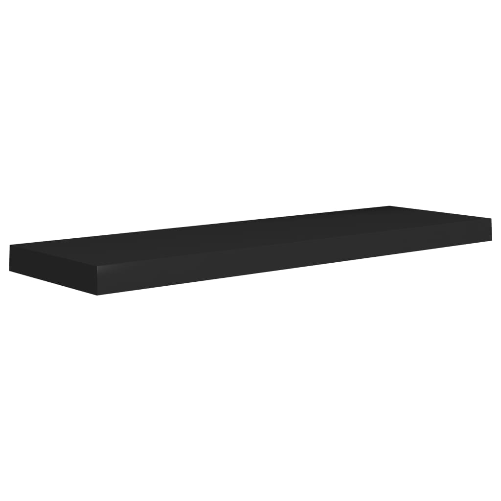 Wandschappen Zwevend 4 St 80X23,5X3,8 Cm Mdf Zwart 80 x 23.5 x 3.8 cm