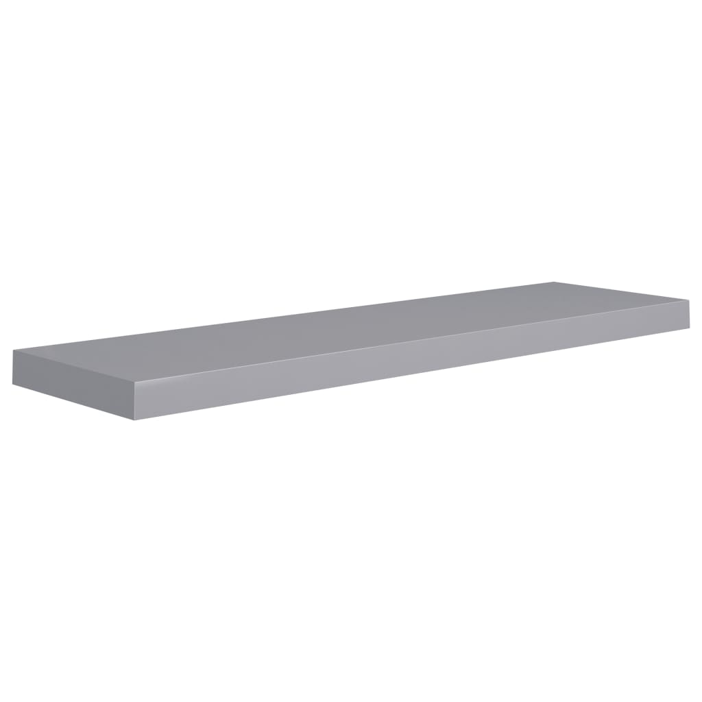 Wandschappen Zwevend 2 St 90X23,5X3,8 Cm Mdf Grijs 90 x 23.5 x 3.8 cm