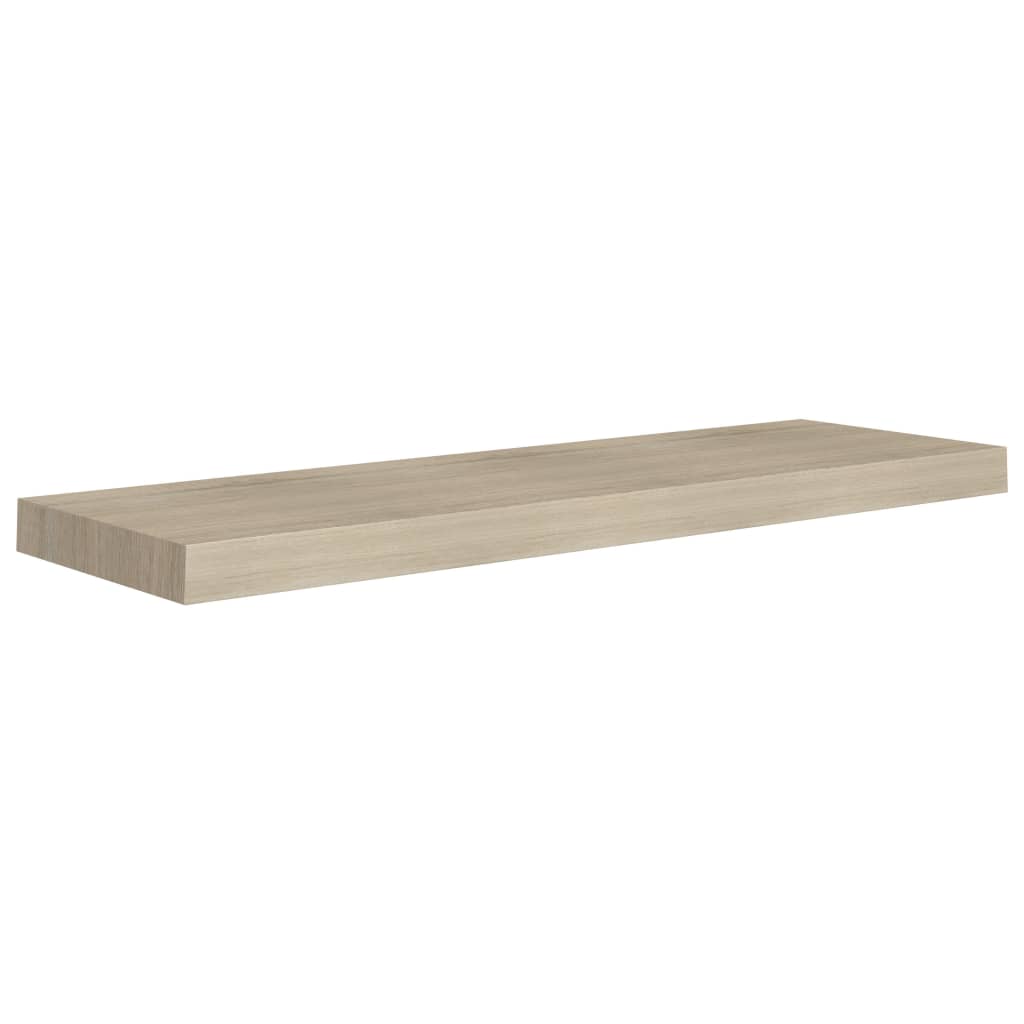 Wandschappen Zwevend 2 St 80X23,5X3,8 Cm Mdf Eikenkleurig 80 x 23.5 x 3.8 cm