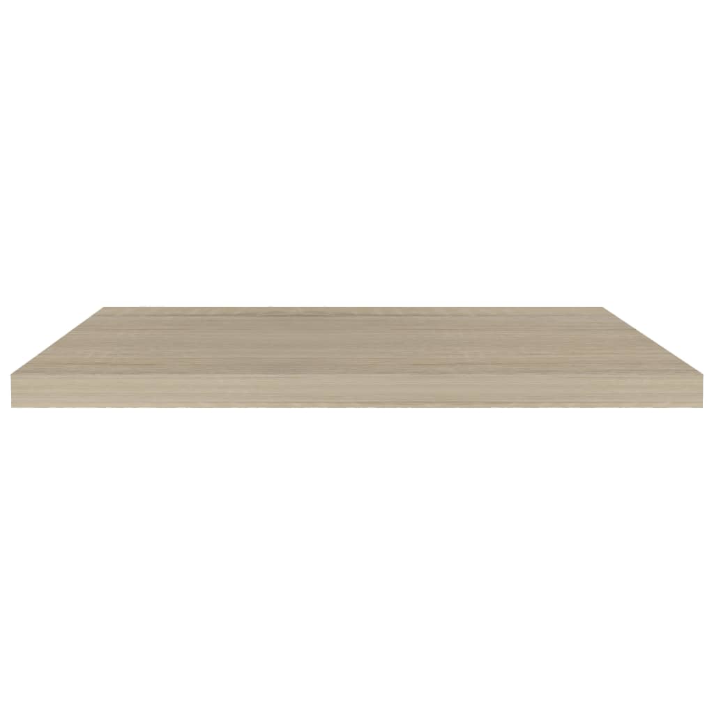 Wandschappen Zwevend 2 St 80X23,5X3,8 Cm Mdf Eikenkleurig 80 x 23.5 x 3.8 cm