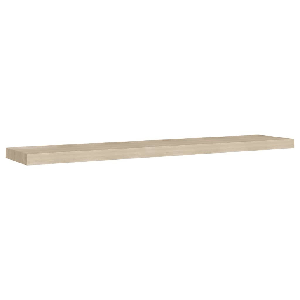 Wandschappen Zwevend 2 St 120X23,5X3,8 Cm Mdf Eikenkleurig 120 x 23.5 x 3.8 cm