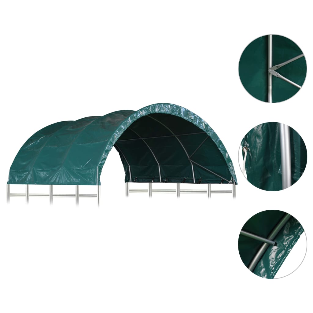 Veetent 3,7X3,7 M Pvc Groen Grijs