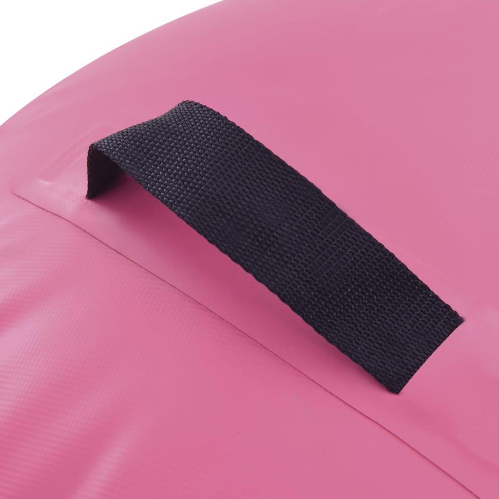 Gymnastiekrol met pomp opblaasbaar 120x90 cm PVC roze