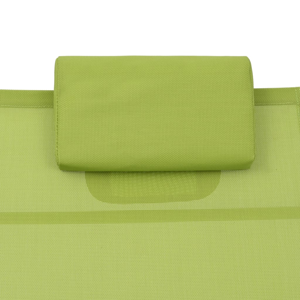 Ligbed Aluminium En Textileen Groen