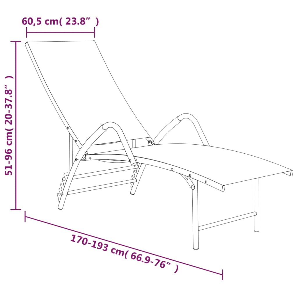 Ligbed Textileen En Aluminium Kleurig Crème