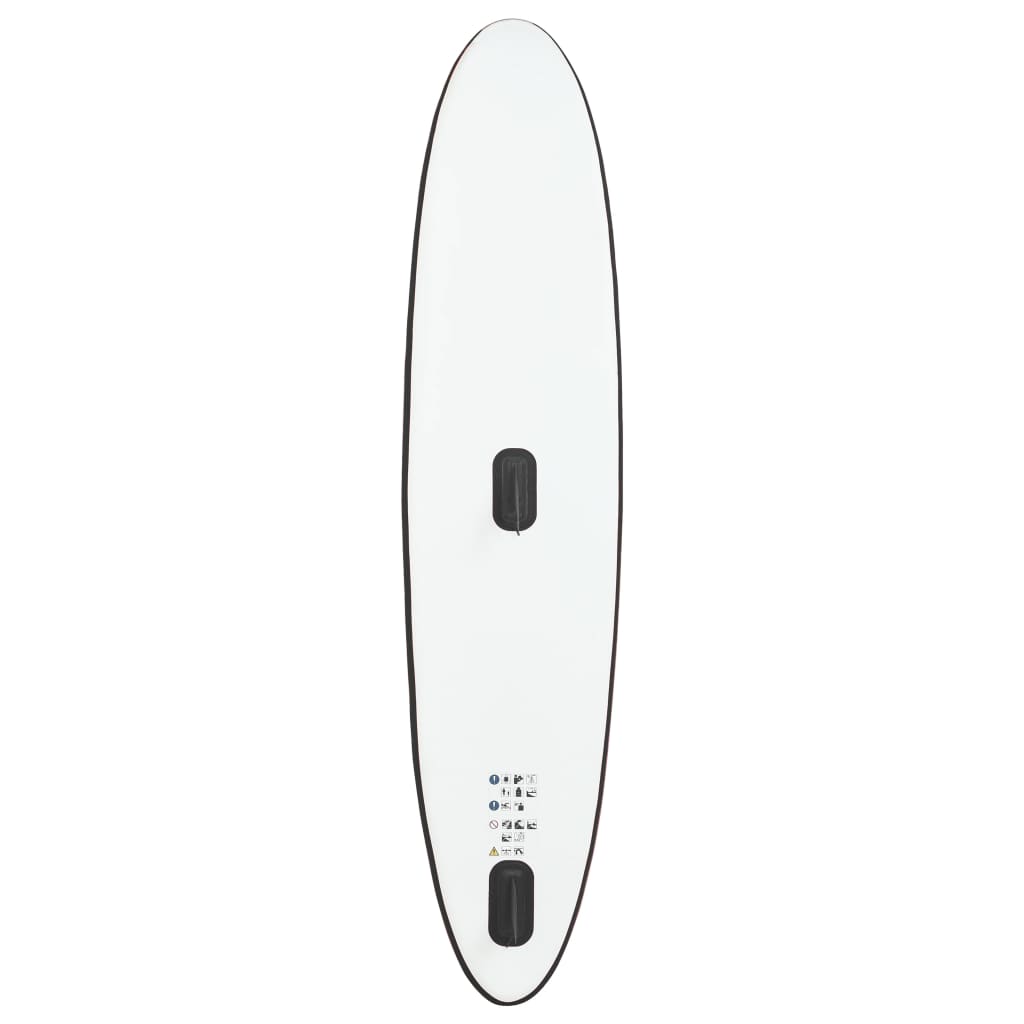 Stand Up Paddleboard opblaasbaar met zeilset zwart en wit