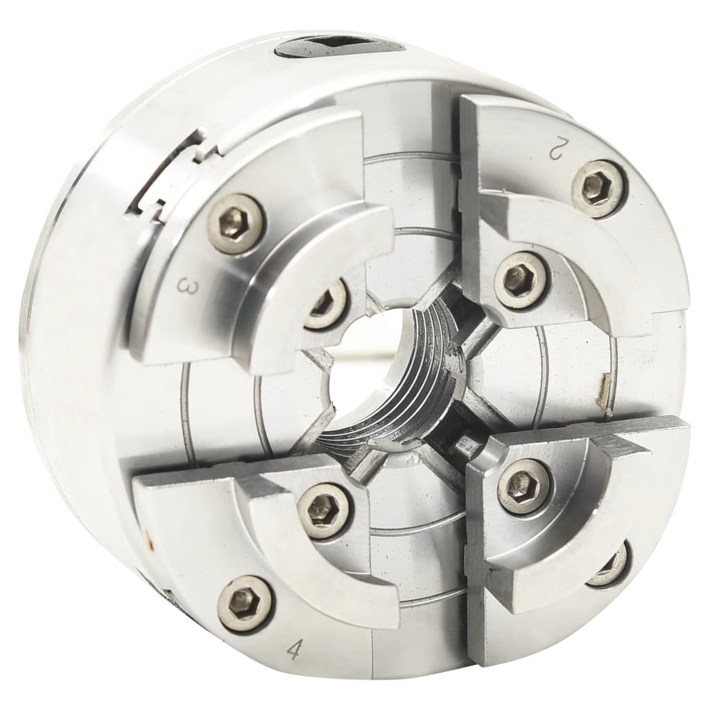 Houtklauwplaat 4 bekken M33 verbinding 96 mm staal zilverkleur