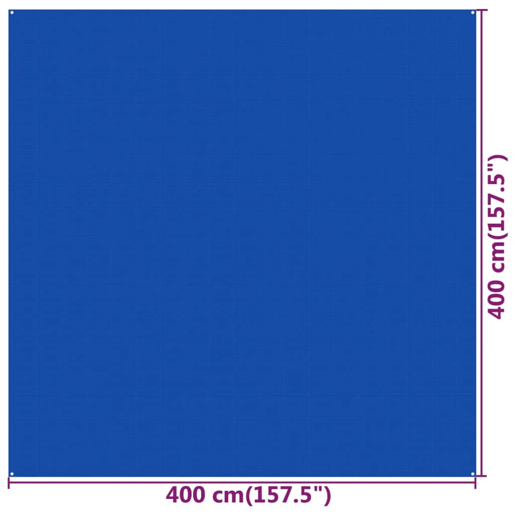 Tenttapijt Hdpe 400 x 400 cm Blauw