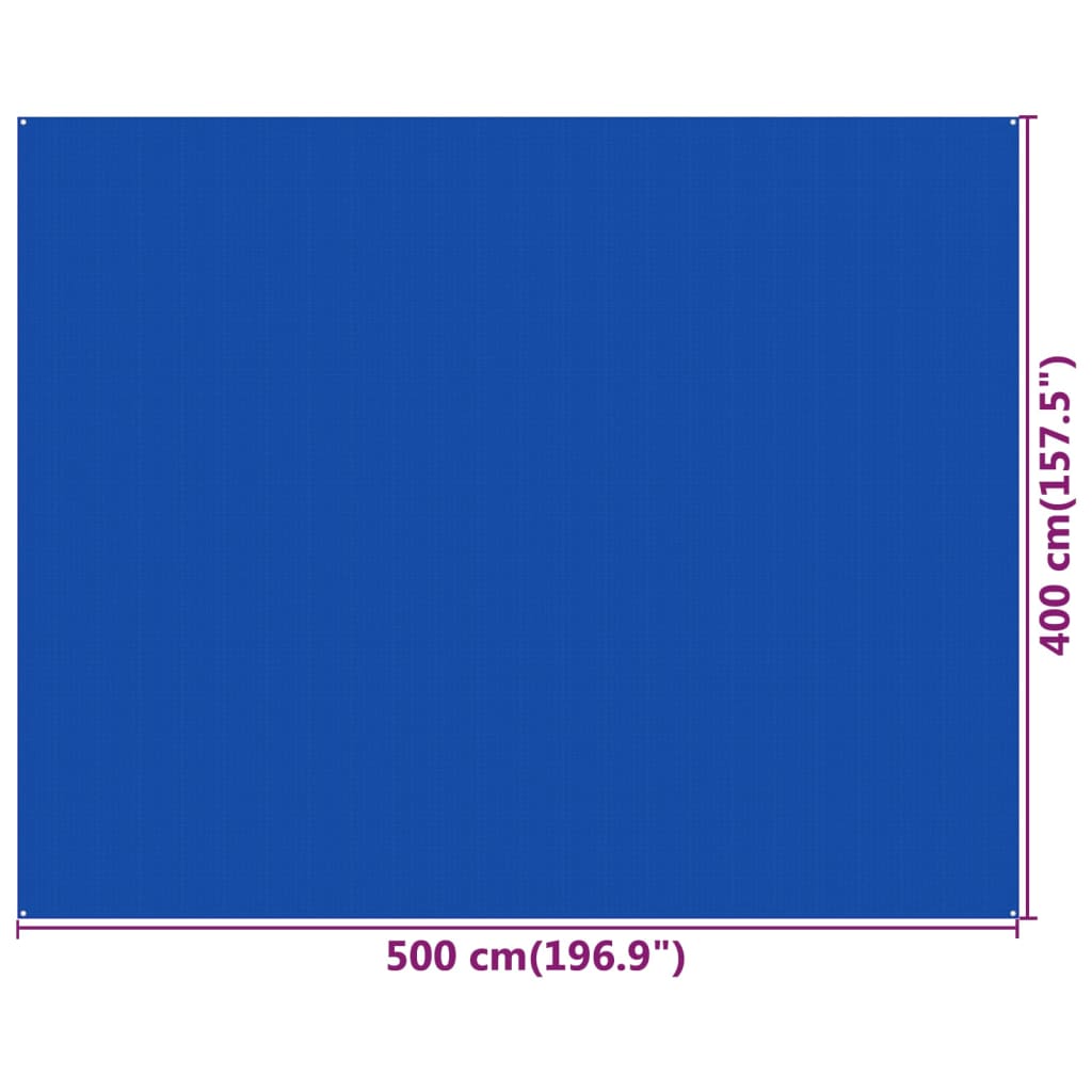 Tenttapijt Hdpe 400 x 500 cm Blauw