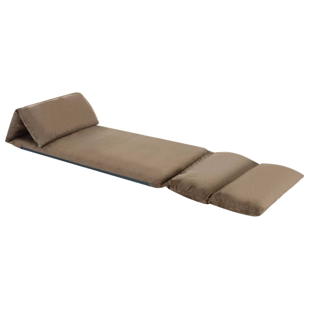 Vloerstoel Inklapbaar Microvezel Taupe
