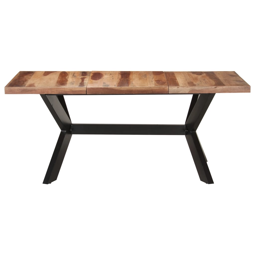 Eettafel 180X90X75 Cm Massief Hout Met Honingkleurige Afwerking 180 x 90 x 75 cm