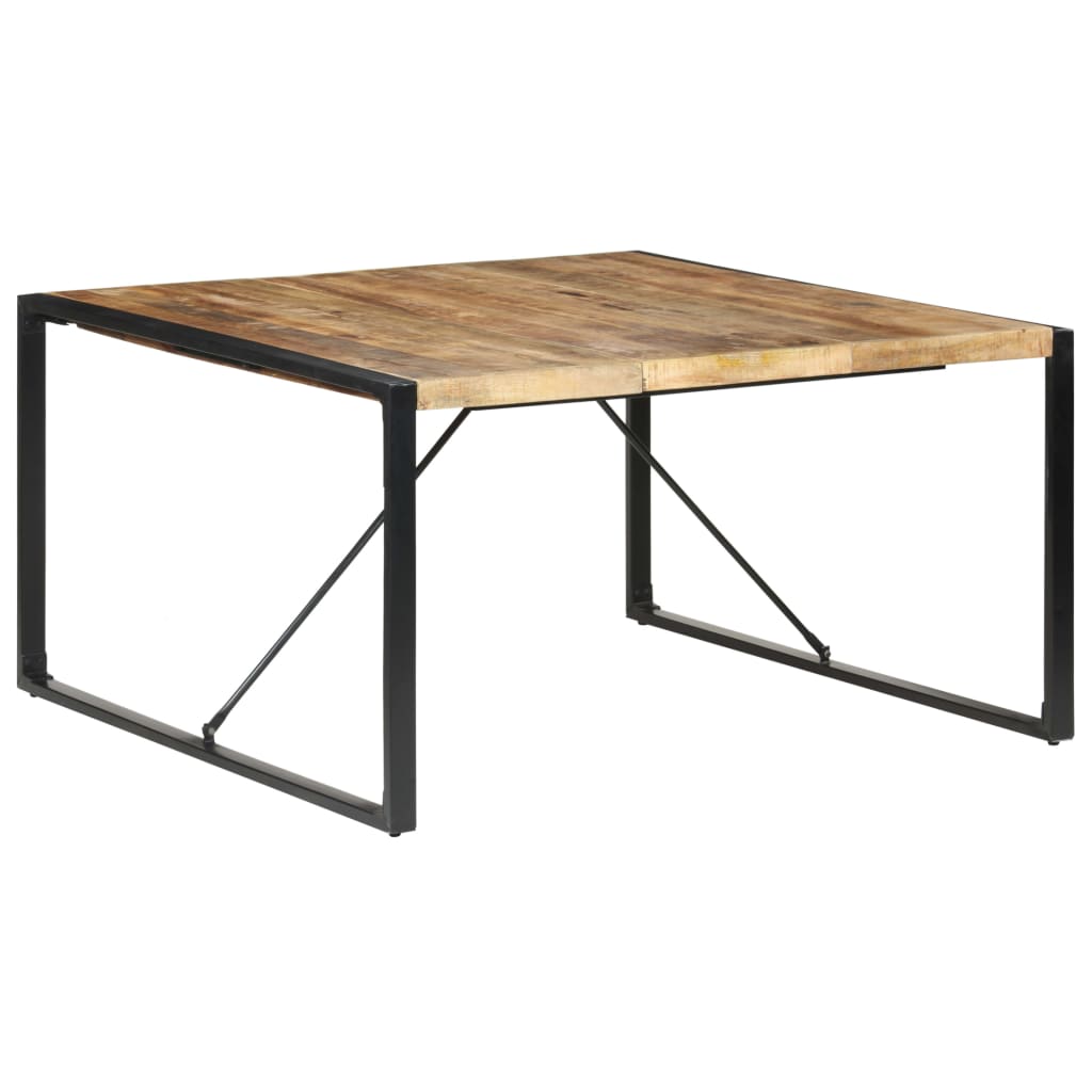 Eettafel 140x140x75 cm ruw mangohout