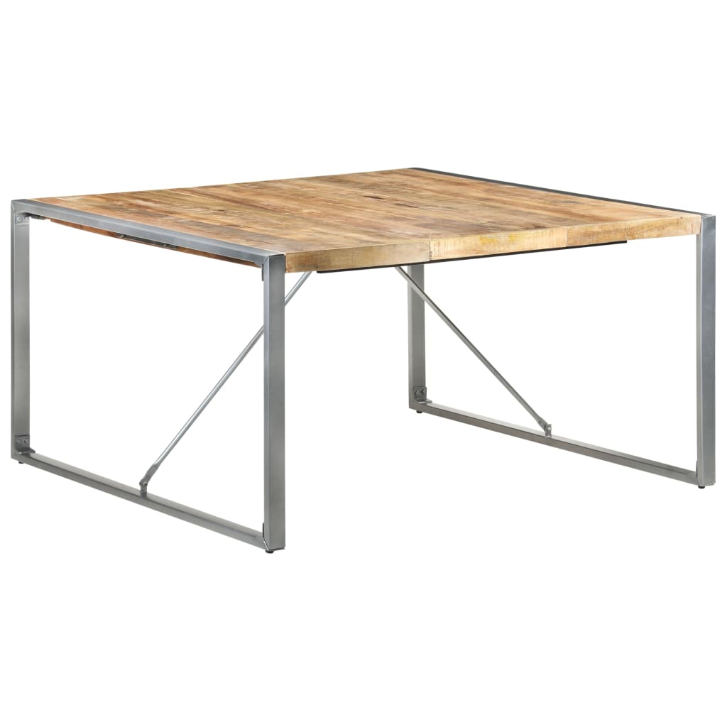 Eettafel 140x140x75 cm ruw mangohout