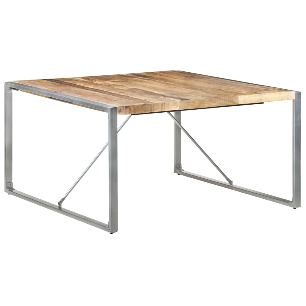 Eettafel 140x140x75 cm ruw mangohout