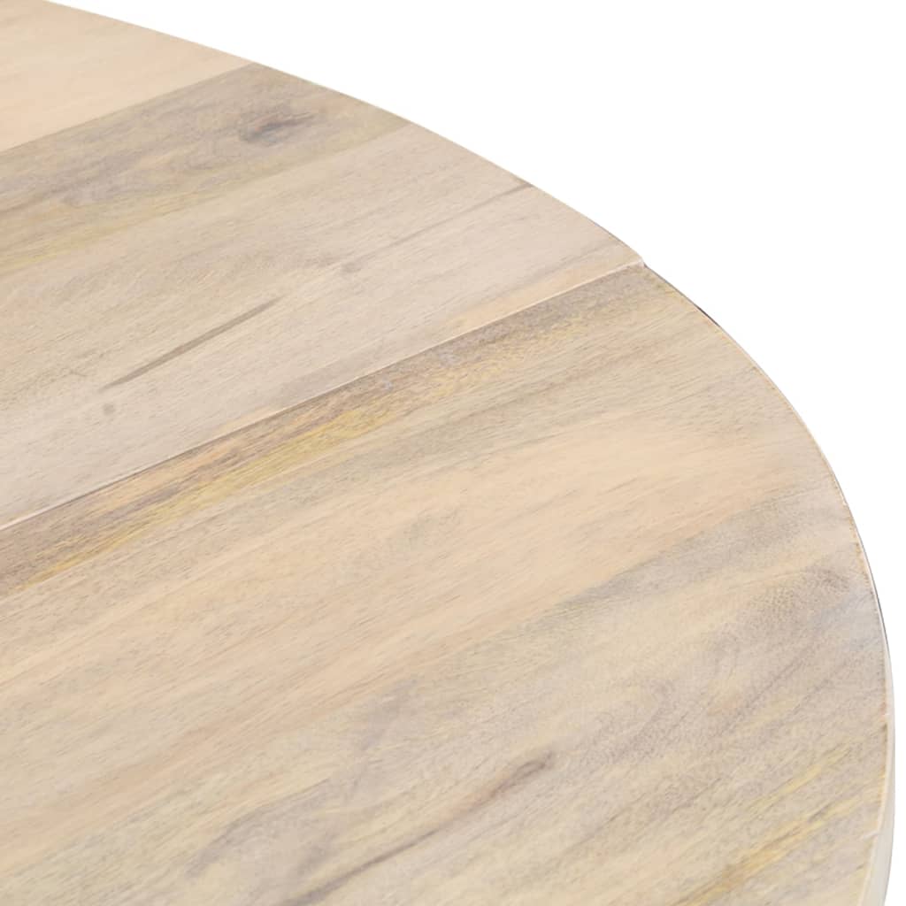 Eettafel Rond 110X76 Cm Massief Mangohout Lichtbruin