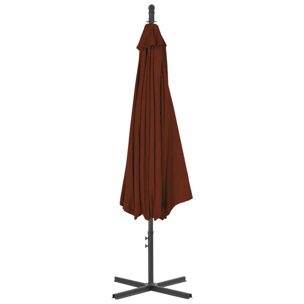 Zweefparasol Met Stalen Paal 300 Cm Terracottakleurig