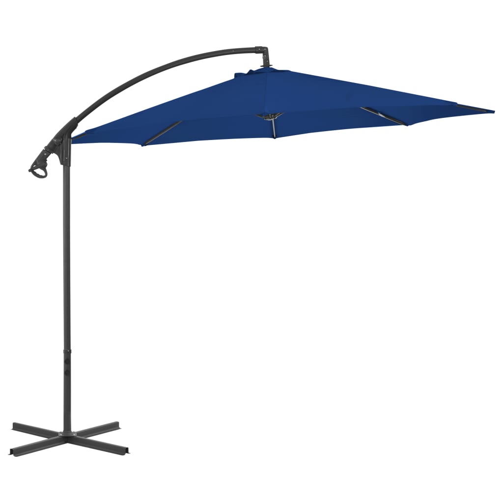 Zweefparasol Met Stalen Paal 300 Cm Azuurblauw azure blue