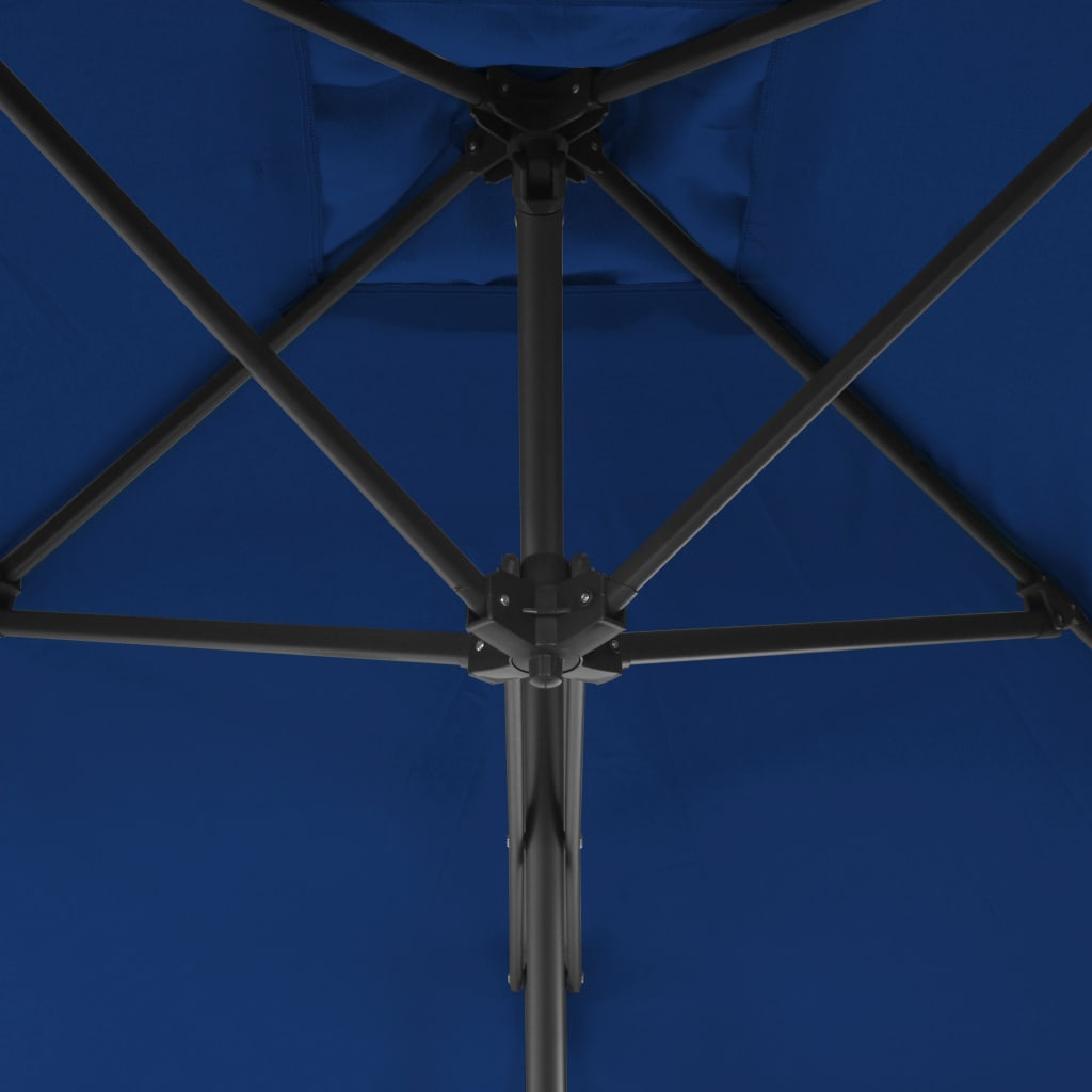 Parasol Met Stalen Paal 250X250X230 Cm Blauw