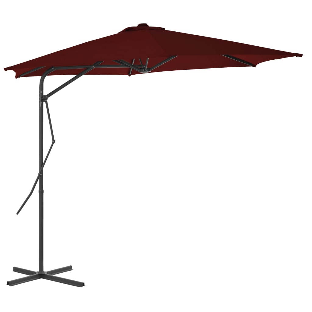Parasol met stalen paal 300x230 cm bordeauxrood