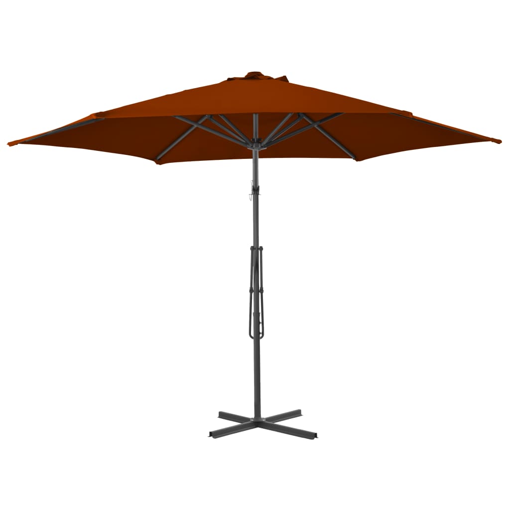 Parasol Met Stalen Paal 300X230 Cm Terracottakleurig