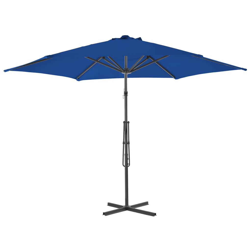 Parasol Met Stalen Paal 300X230 Cm Blauw