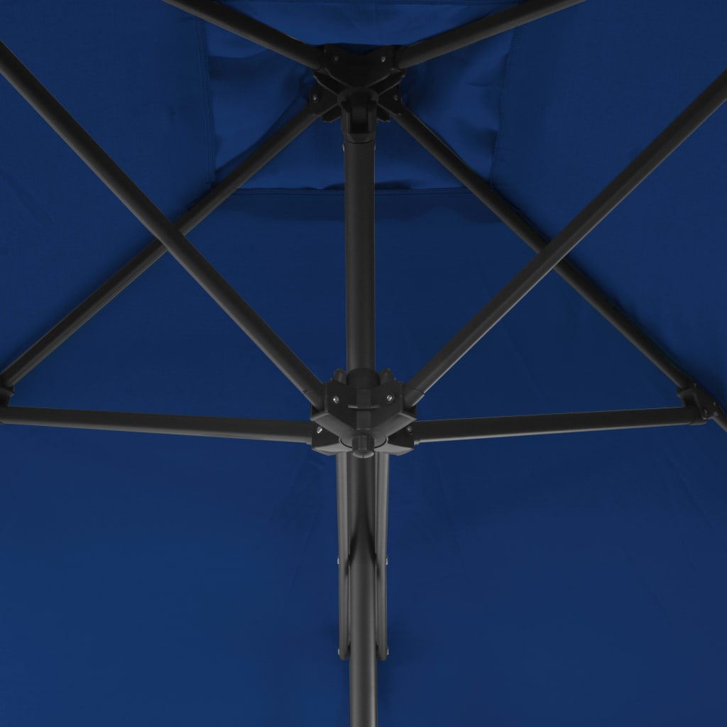 Parasol Met Stalen Paal 300X230 Cm Blauw