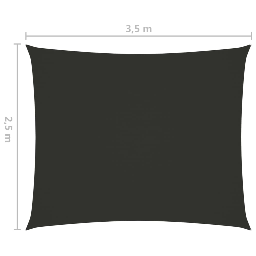 Zonnescherm Rechthoekig 2,5X3,5 M Oxford Stof Kleurig Antraciet 2.5 x 3.5 m