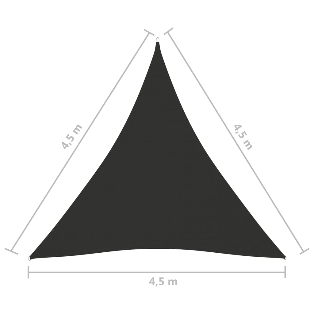 Zonnescherm Driehoekig 4,5X4,5X4,5 M Oxford Stof 4.5 x 4.5 x 4.5 m Antraciet