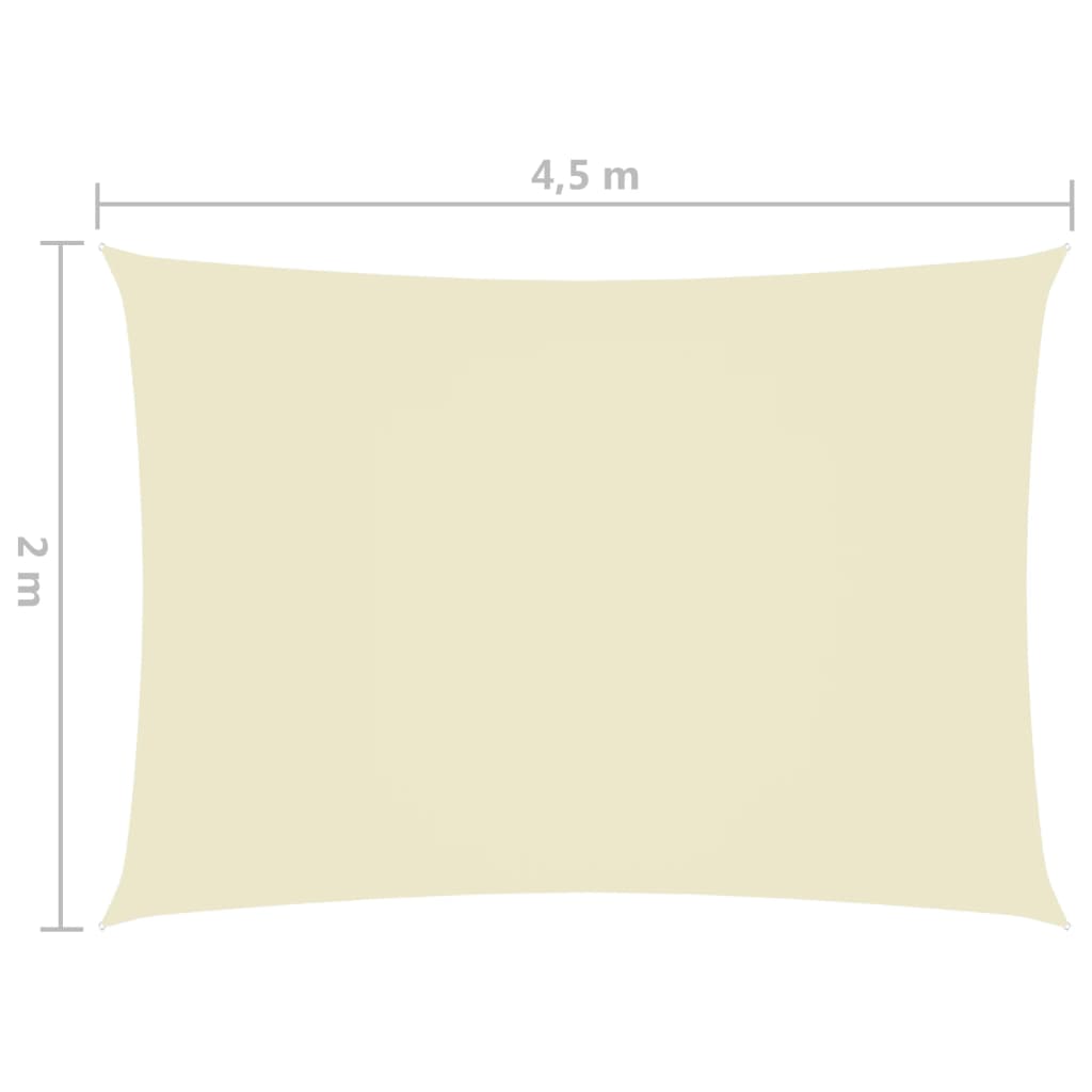 Zonnescherm Rechthoekig 2X4,5 M Oxford Stof Kleurig Crème 2 x 4.5 m