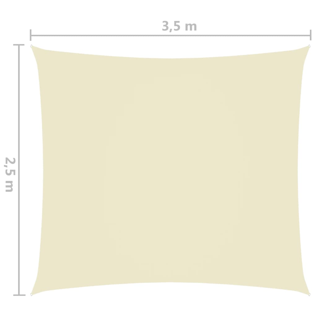 Zonnescherm Rechthoekig 2,5X3,5 M Oxford Stof Kleurig Crème 2.5 x 3.5 m